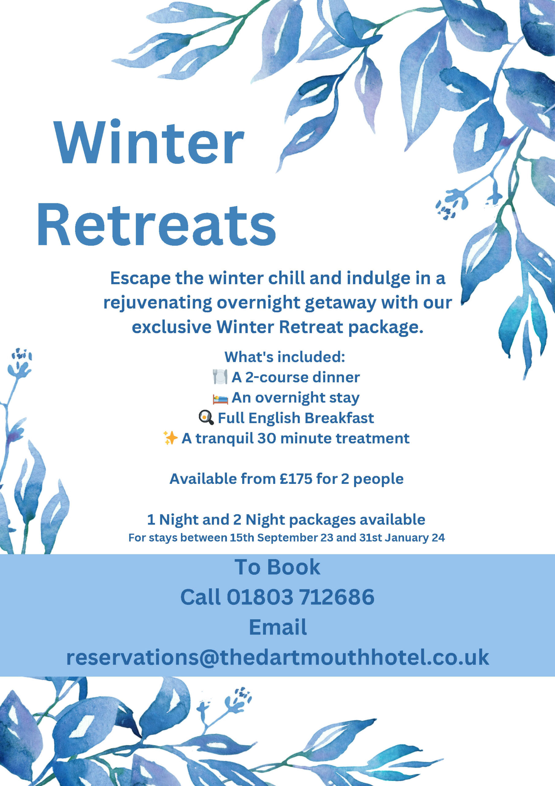 Winter Retreats at the Dartmouth Hotel Golf & Spa