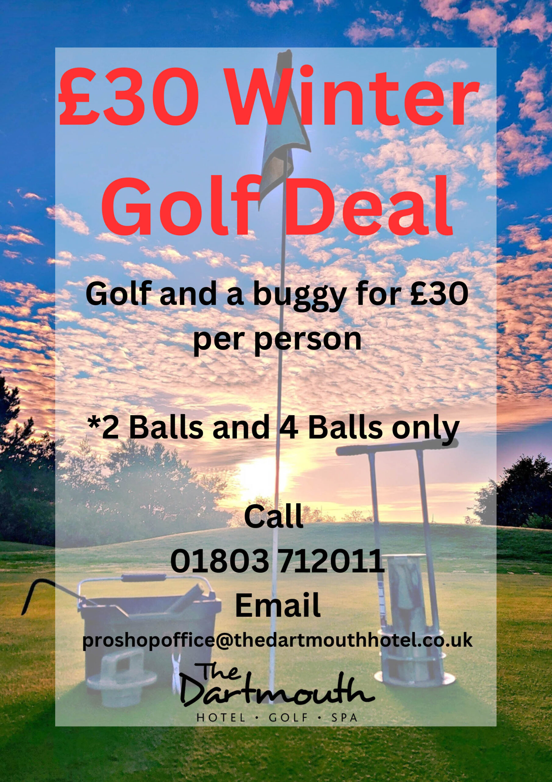 £30 Winter Golf Deal at the Dartmouth Hotel Golf & Spa