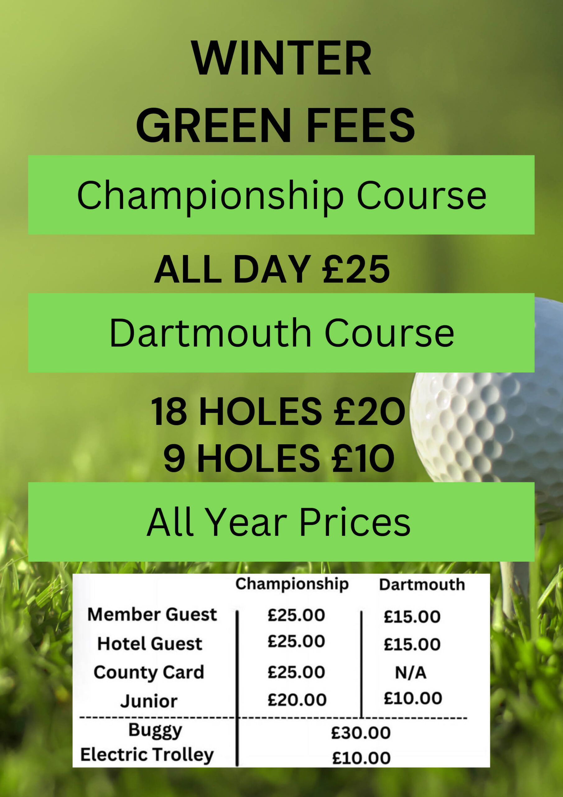 Winter Green Fees at the Dartmouth Hotel Golf Spa scaled