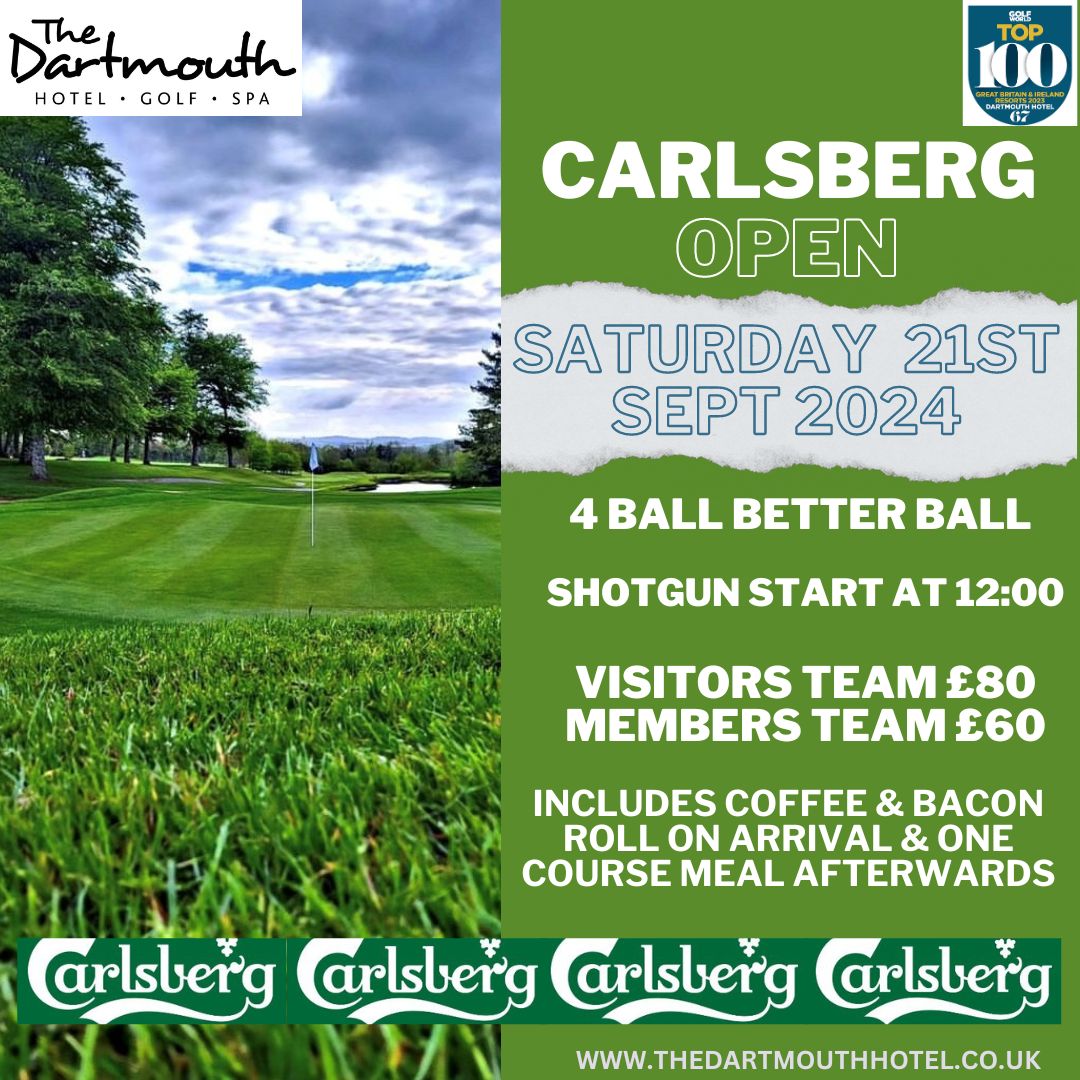Carlsberg Open Whats On at The Dartmouth Hotel Golf & Spa
