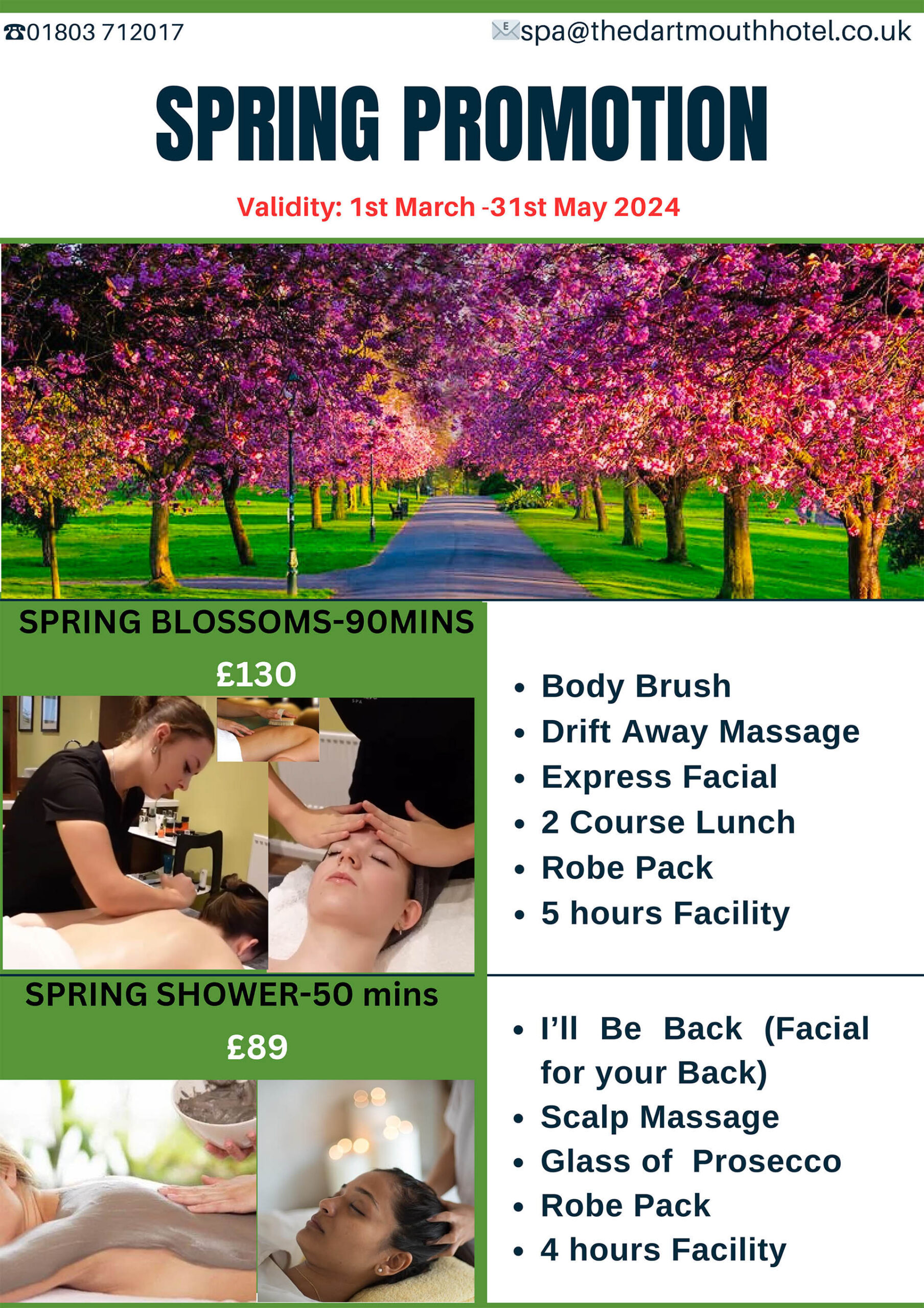 Spring 2024 Spa Offers from The Dartmouth Hotel Golf & Spa