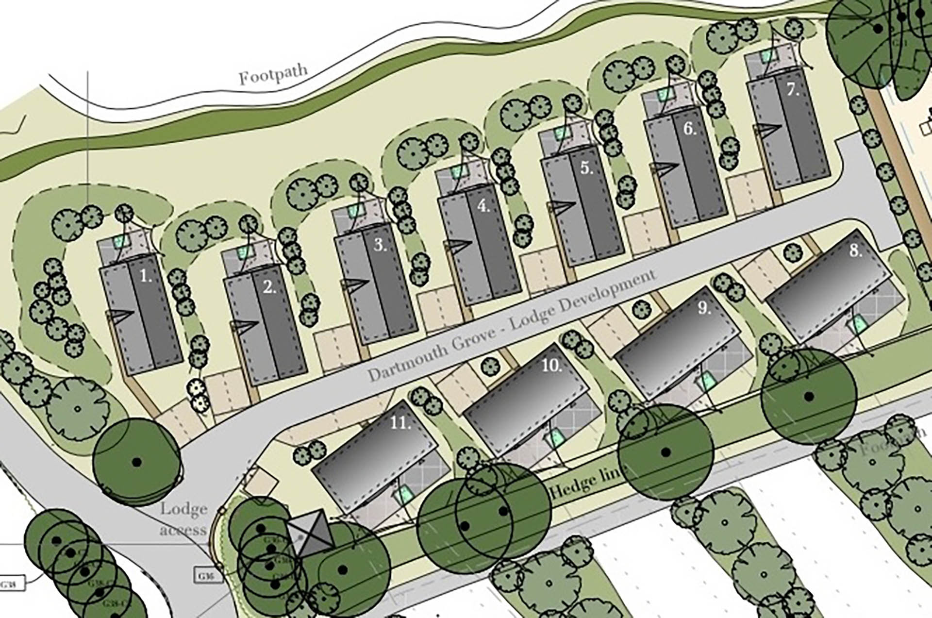 Dartmouth Grove Luxury Holiday Lodges for Sale Site Plan