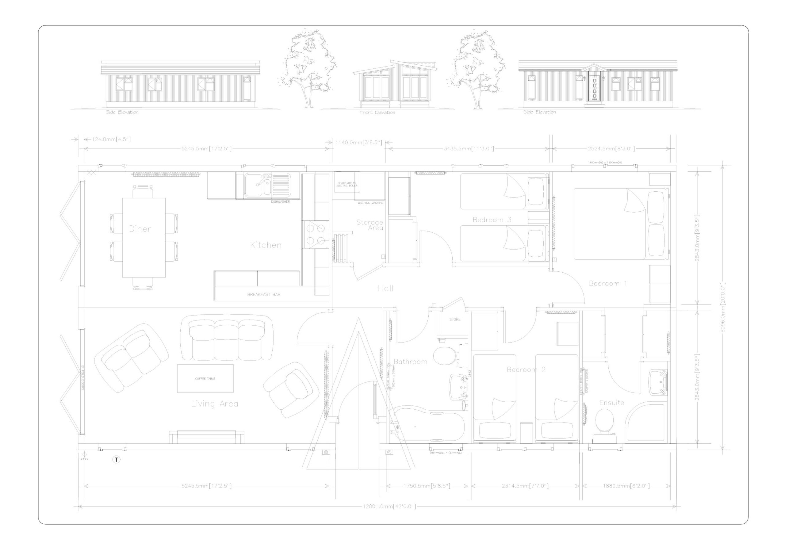 Floor Plan Lodge 1 Dartmouth Grove Luxury Holiday Lodges for Sale