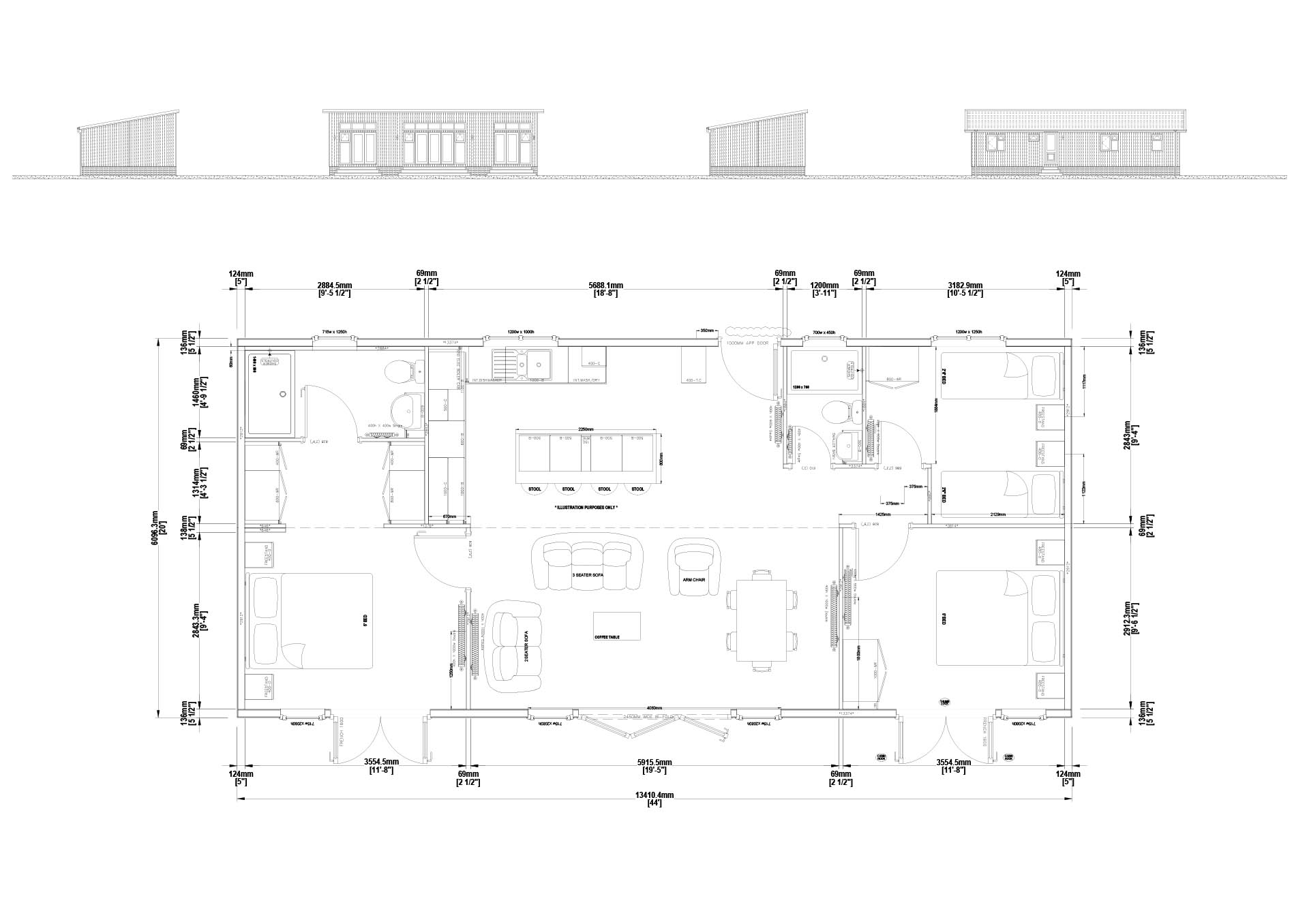 Floor Plan Lodge 11 Dartmouth Grove Luxury Holiday Lodges for Sale