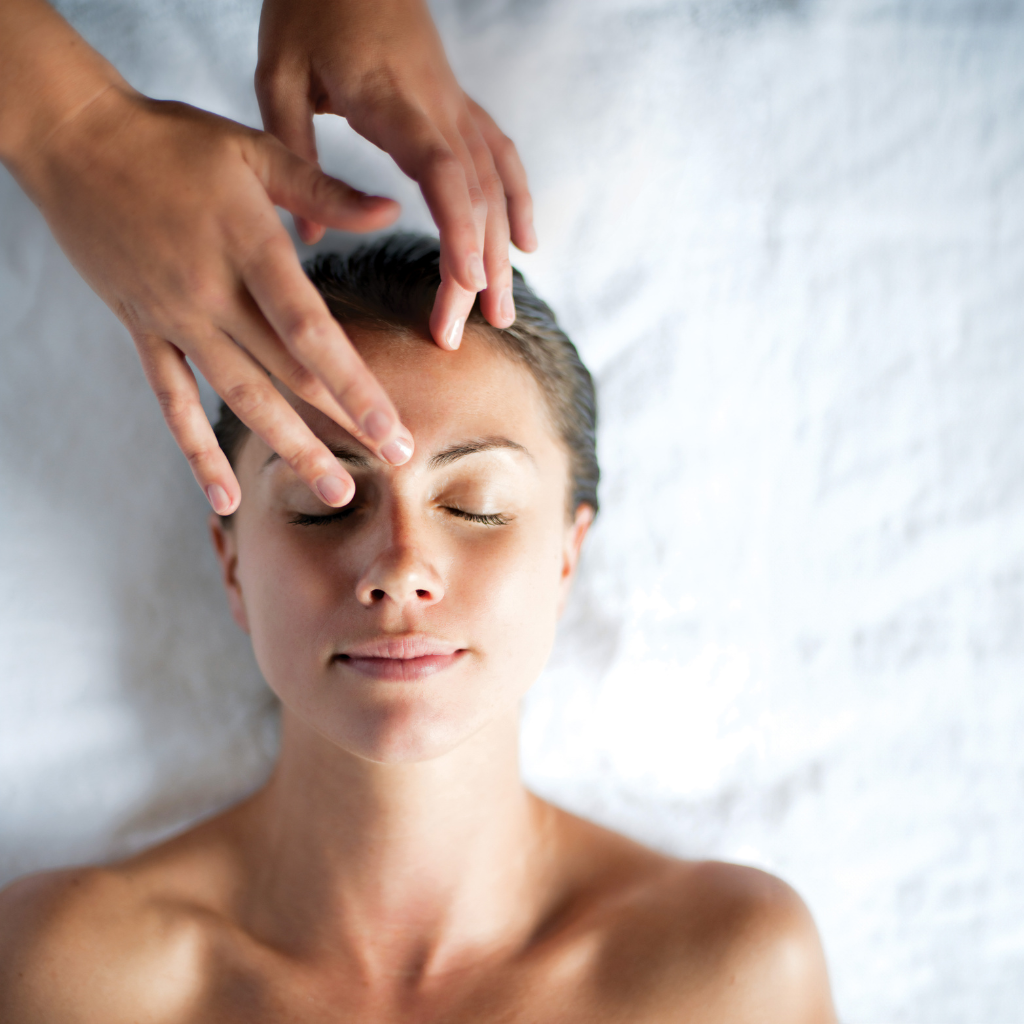 Enjoying a Temple Spa facial at The Dartmouth Spa