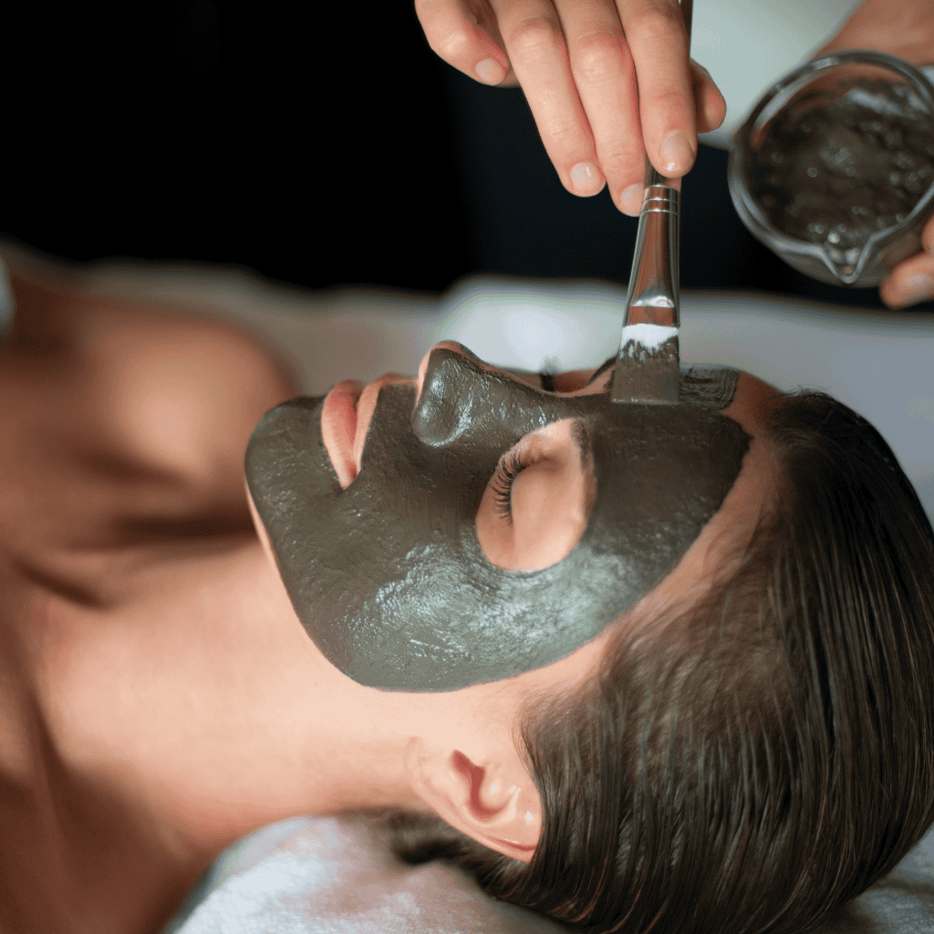 Enjoying a facial at The Dartmouth Spa