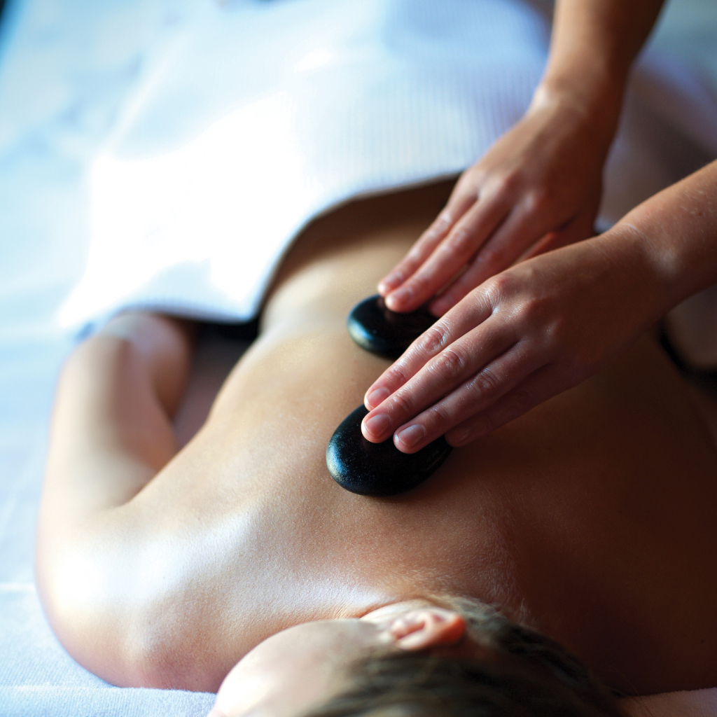 Enjoying a Temple Spa massage at The Dartmouth Spa